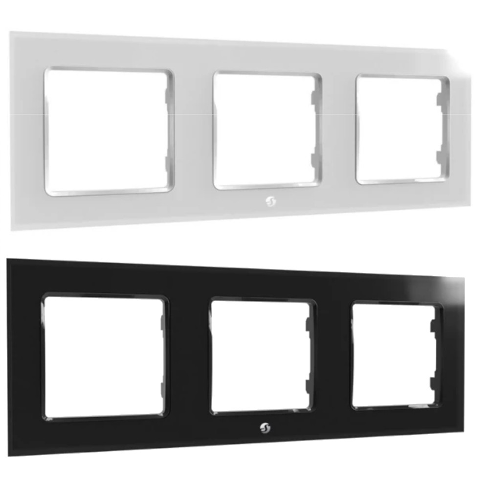 Shelly Wall Frame 3 for Wall Switch Bianco o Nero