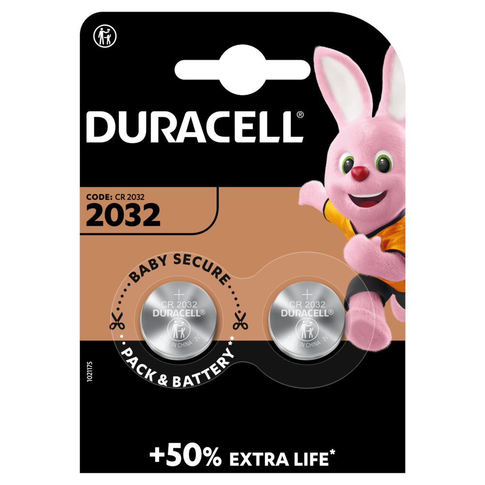 Batteria Litio Alta Potenza Duracell 2032 3V per Shelly BLU Button