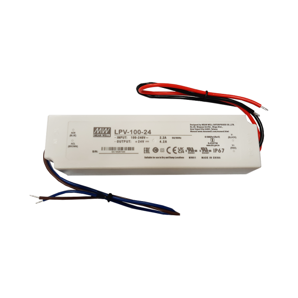 Alimentatore 24V 100W IP67 MeanWell